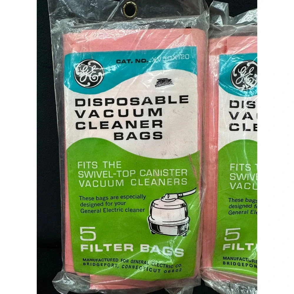 General Electric GE Swivel Top Canister Vacuum Bags 2 Packs 10 Bags XV50X120